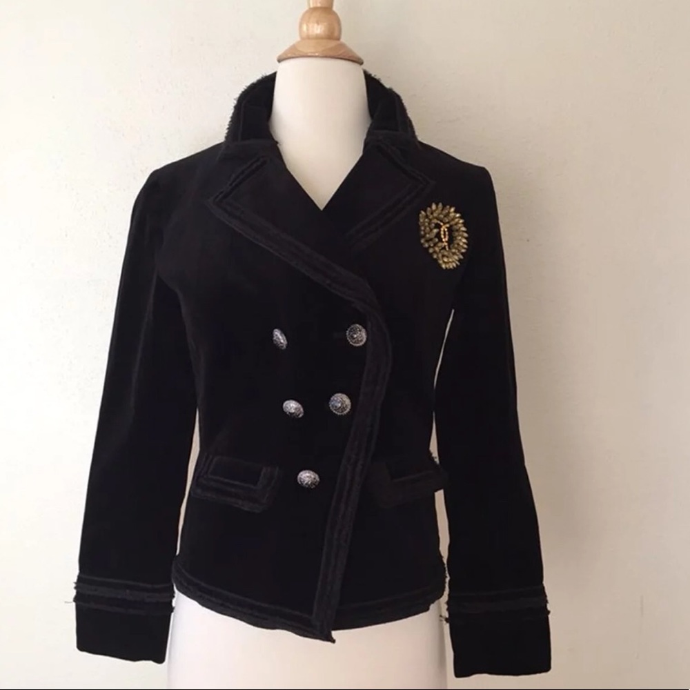 Chanel Black Velvet Beaded Jacket